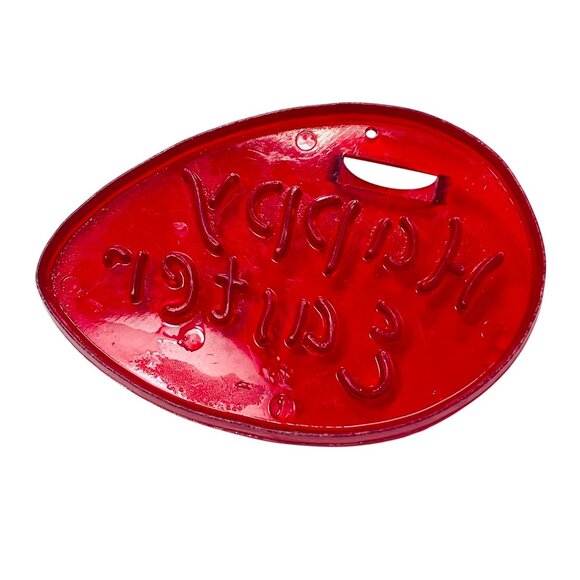 Vintage HRM Red Happy Easter Egg Cookie Cutter Made In USA - Picture 3 of 4
